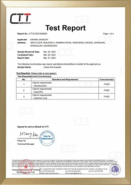 Moissanite grading certificate