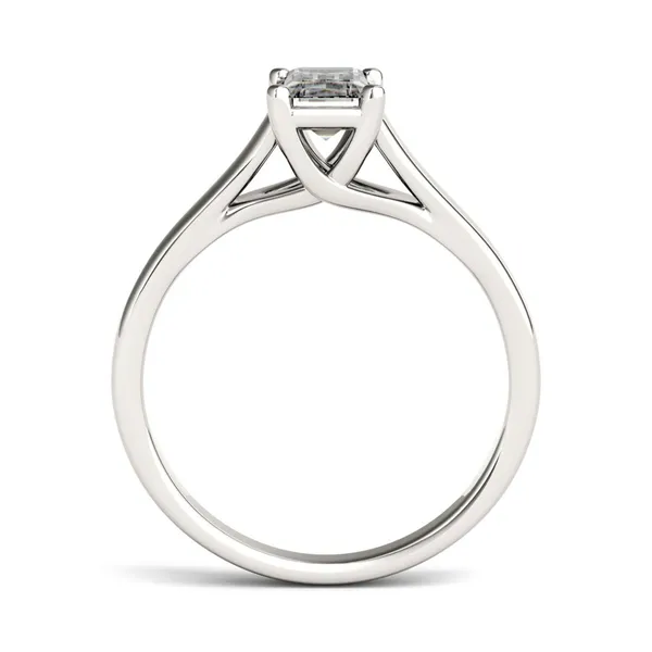 1.01 CTW DEW Emerald HOLYCOME Moissanite Solitaire Engagement Ring in 14K White Gold