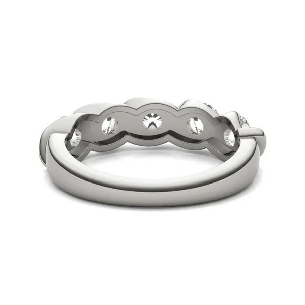 1 1/4 CTW Round HOLYCOME Lab Grown Diamond Five Stone Twist Anniversary Band 14K White Gold