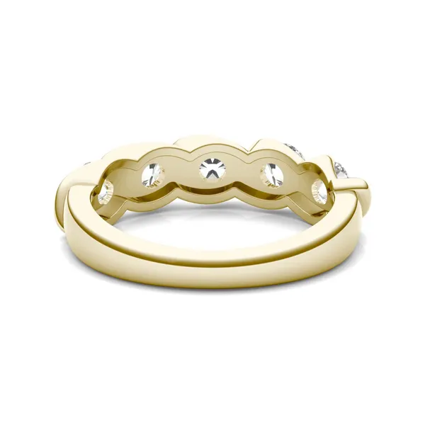 1 1/4 CTW Round HOLYCOME Lab Grown Diamond Five Stone Twist Anniversary Band 18K Yellow Gold
