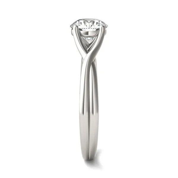 1 CTW Round HOLYCOME Lab Grown Diamond Interlaced Solitaire Engagement Ring 14K White Gold