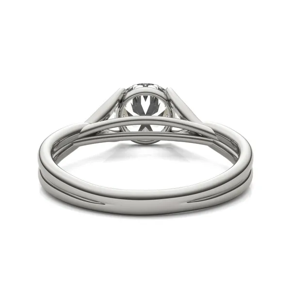 1 CTW Round HOLYCOME Lab Grown Diamond Interlaced Solitaire Engagement Ring 14K White Gold
