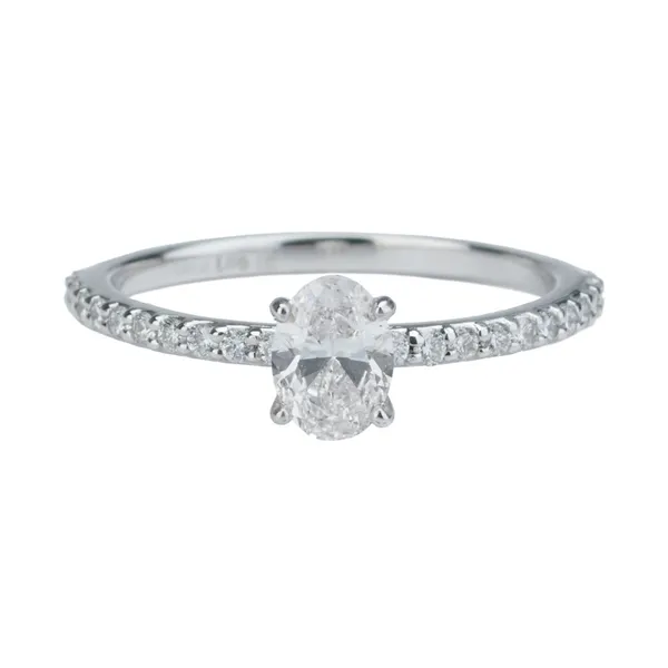0.72 CTW Oval Side-Stone Engagement Ring