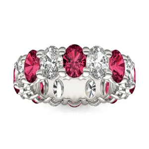 Oval Alternating Basket Ruby Eternity Band image, Oval Alternating Basket Ruby Eternity Band