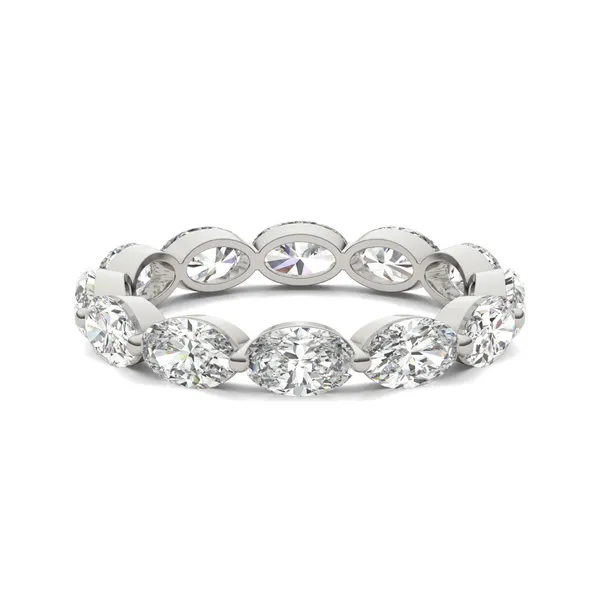 Oval Single Prong Eternity Band