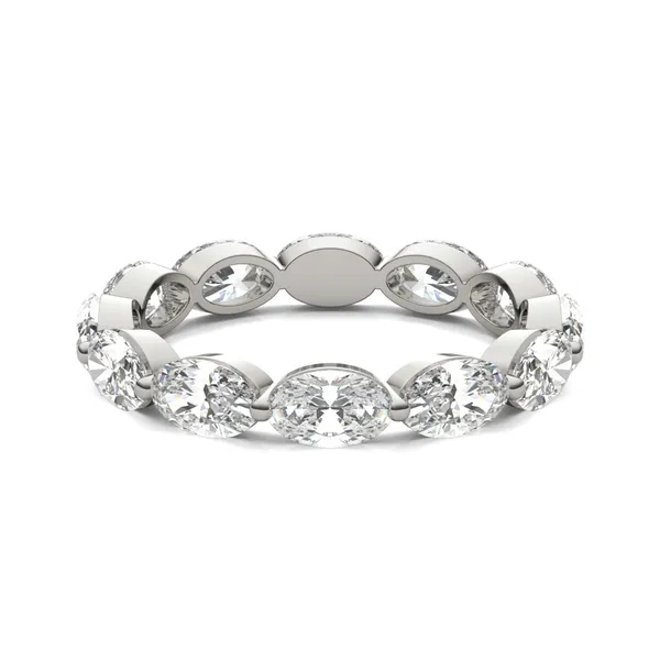 Oval Single Prong Eternity Band