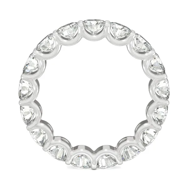 Round Brilliant Trellis Eternity Band