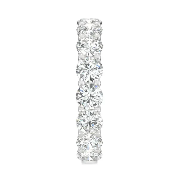 Round Brilliant Trellis Eternity Band