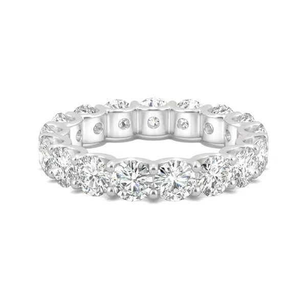 Round Brilliant Trellis Eternity Band