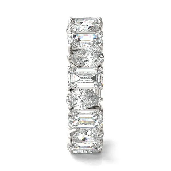 Pear and Emerald Waltz Eternity Band