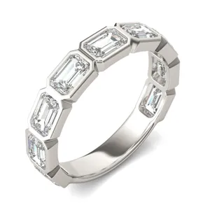 Emerald East-West Bezel Anniversary Band image, Emerald East-West Bezel Anniversary Band