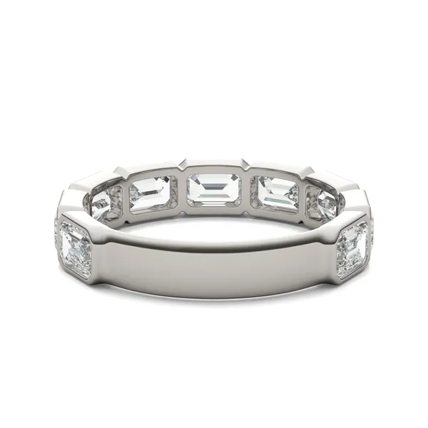 Emerald East-West Bezel Anniversary Band