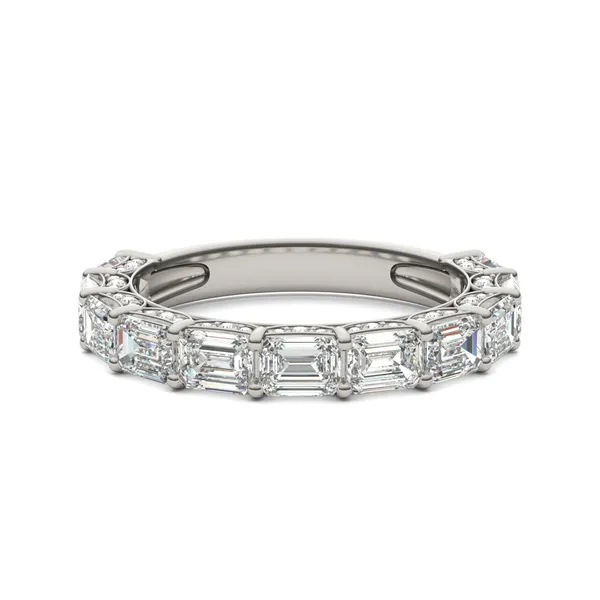 East-West Pavé Basket Anniversary Band