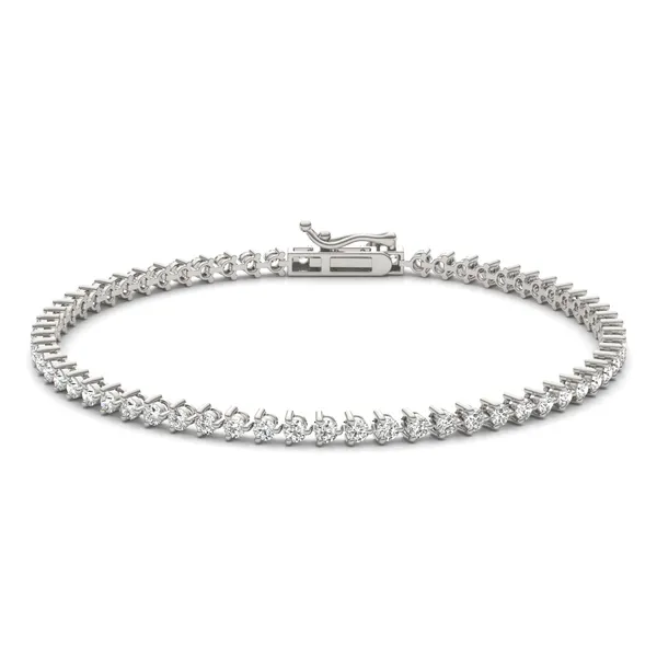 Three-Prong Basket Tennis Bracelet