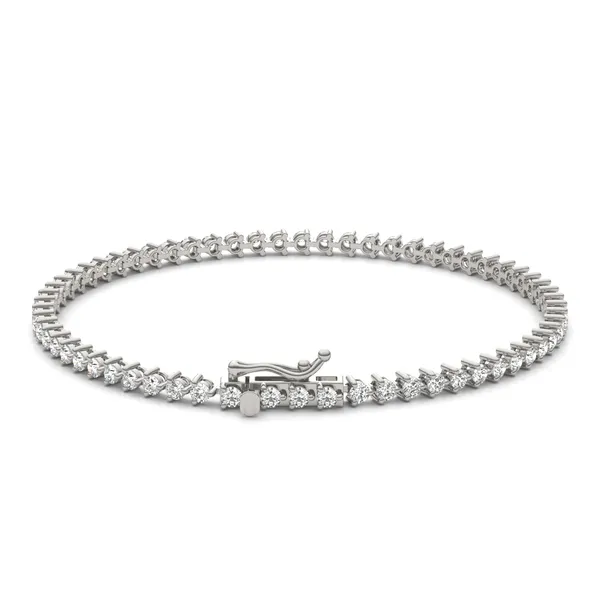 Three-Prong Basket Tennis Bracelet