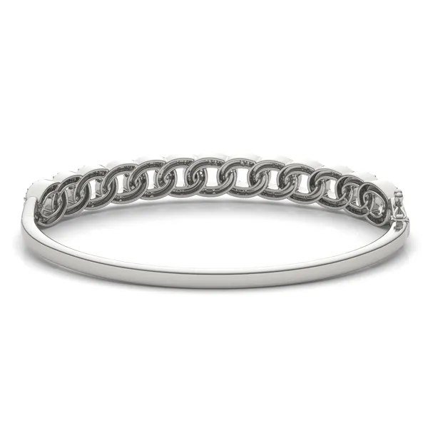 Accented Chain Link Bangle Bracelet