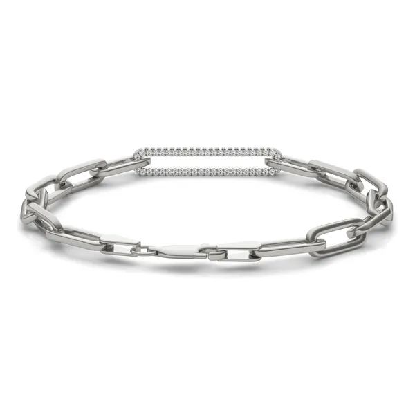 Accented Pavé Chain Link Bracelet