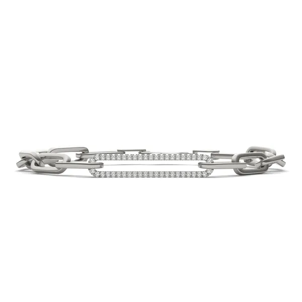 Accented Pavé Chain Link Bracelet
