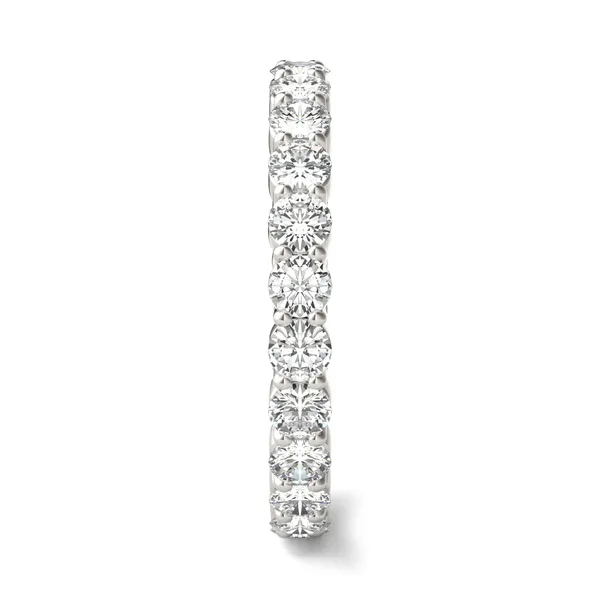 1.68 CTW DEW Round Moissanite Eternity Band in 14K White Gold