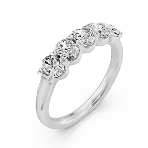 Five Stone Oval Anniversary Band