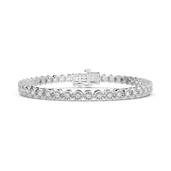 Miracle Set Round Bezel Tennis Bracelet