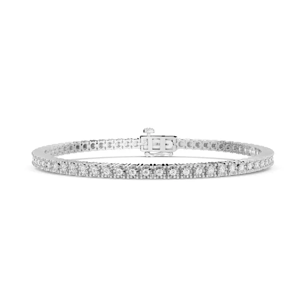 Miracle Set Four-Prong Round Tennis Bracelet