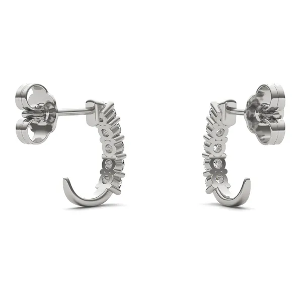 J-Hoop Huggie Hoop Earrings
