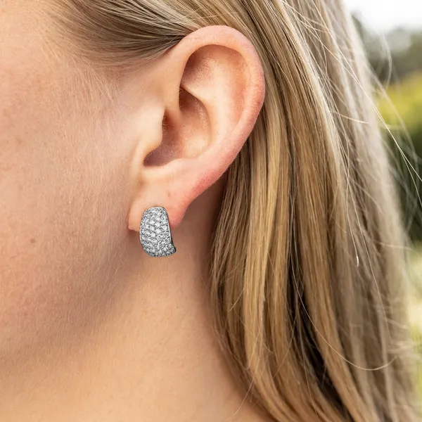 Domed Illusion Hoop Earrings