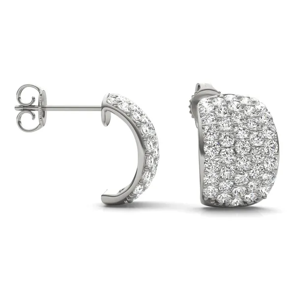 Domed Illusion Hoop Earrings