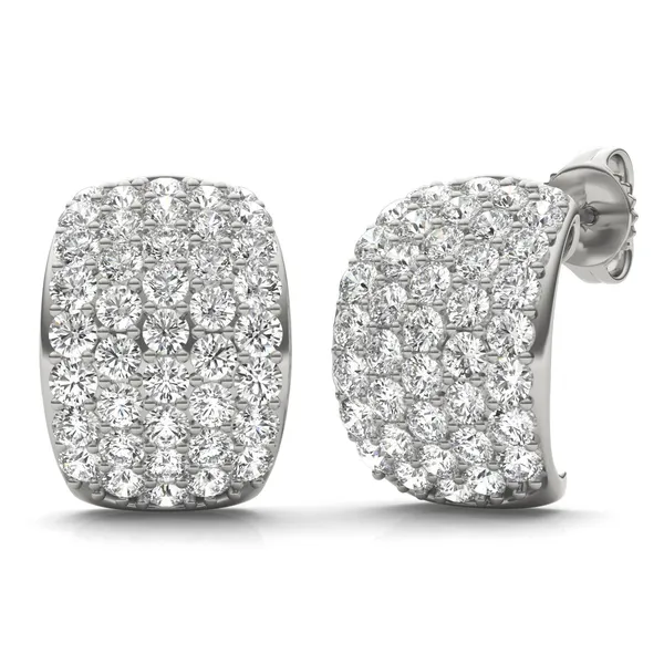 Domed Illusion Hoop Earrings