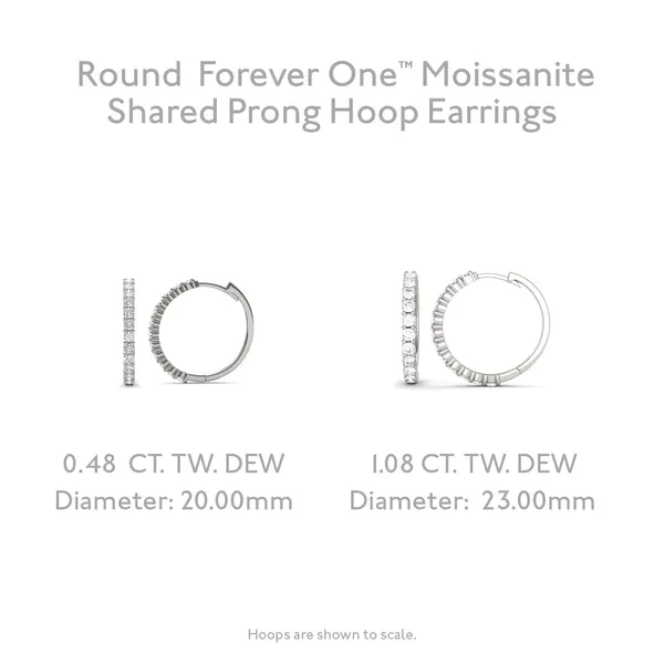 Classic Shared Prong Hoop Earrings
