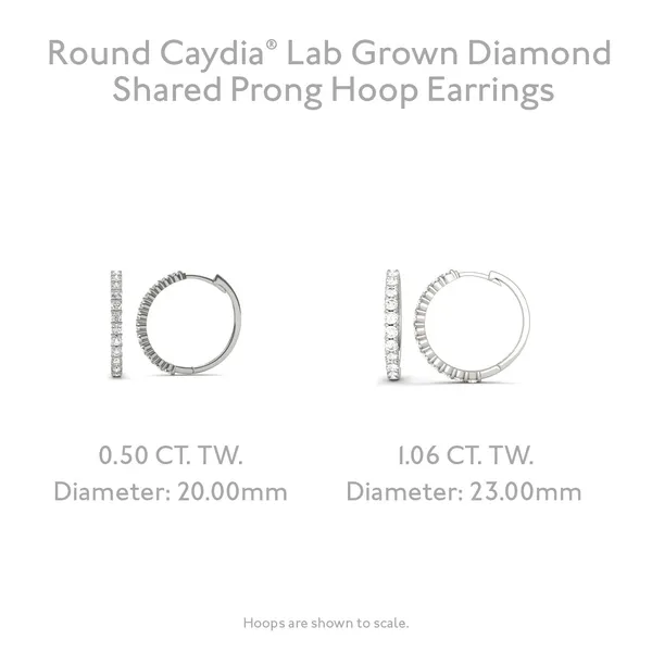 Classic Shared Prong Midi Hoop Earrings