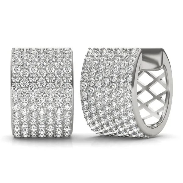 Micro Pavé Wide Cuff Hoop Earrings