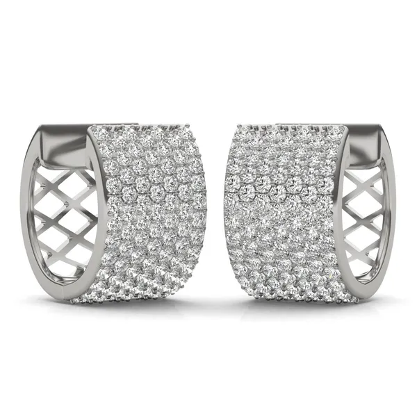 Micro Pavé Wide Cuff Hoop Earrings