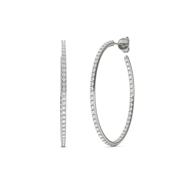 Airy Oval Hoop Earrings (1 1/2 ct. tw.)