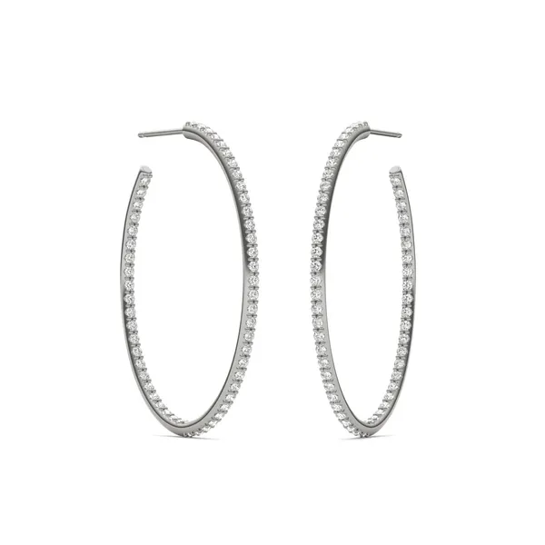 Airy Oval Hoop Earrings (1 1/2 ct. tw.)