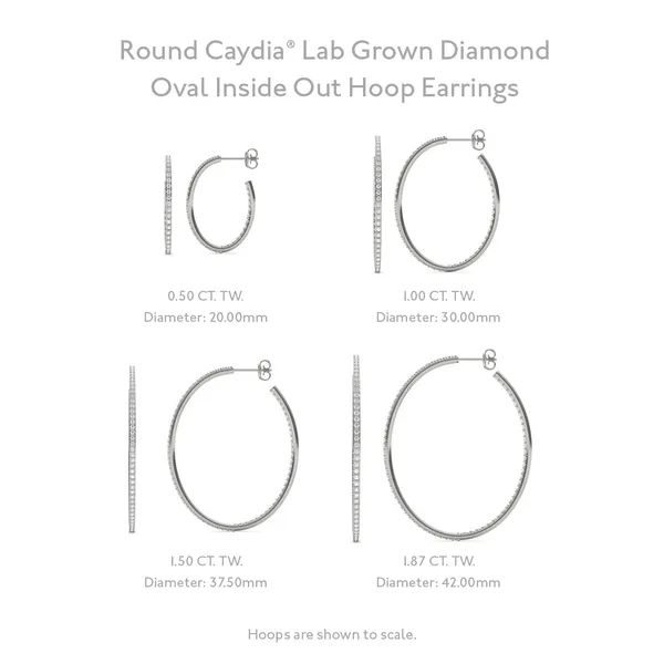 Airy Oval Hoop Earrings (1 7/8 ct. tw.)