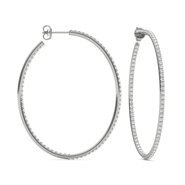 Airy Oval Hoop Earrings (1 7/8 ct. tw.)