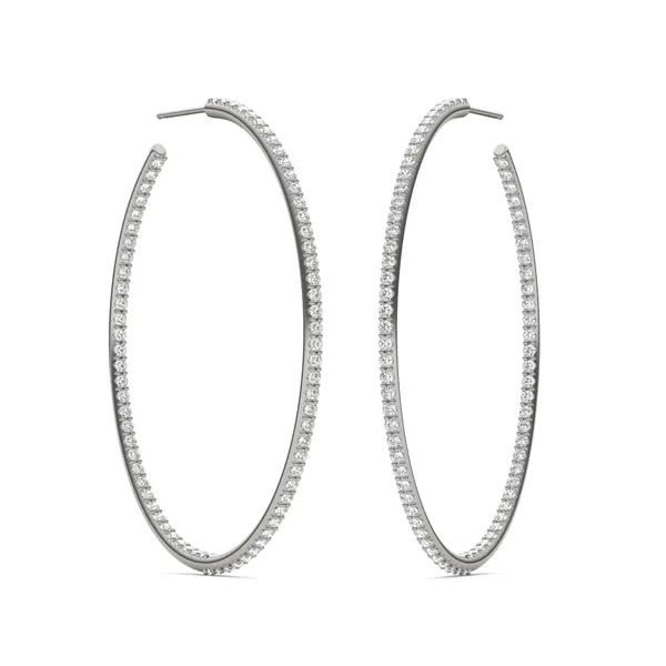 Airy Oval Hoop Earrings (1 7/8 ct. tw.)