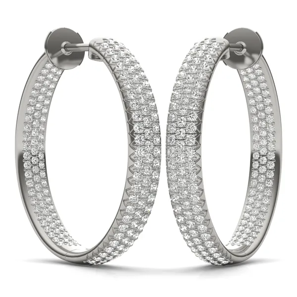 Stardust Three Row Hoop Earrings