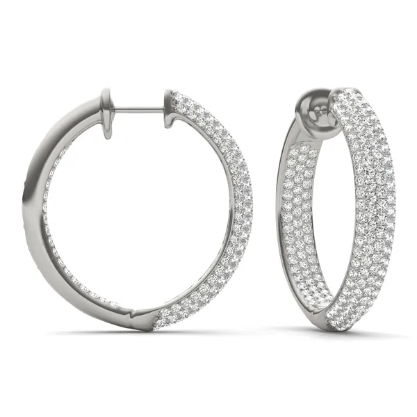 Pavé Tube Hoop Earrings (4 ct. tw.)
