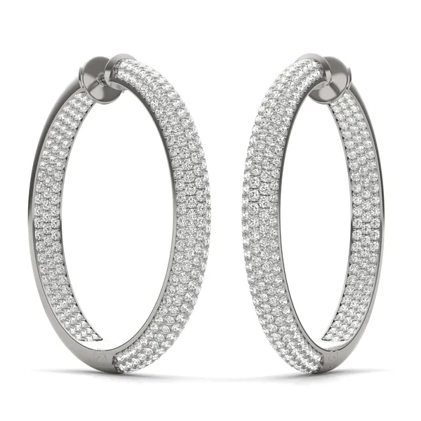 Pavé Tube Hoop Earrings (5 1/5 ct. tw.)