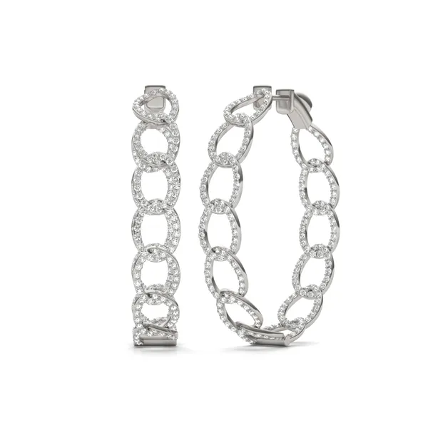 Couture Chain Hoop Earrings