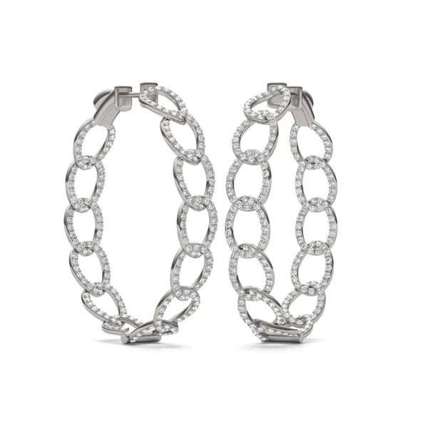 Couture Chain Hoop Earrings