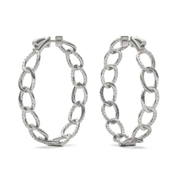 Couture Chain Hoop Earrings