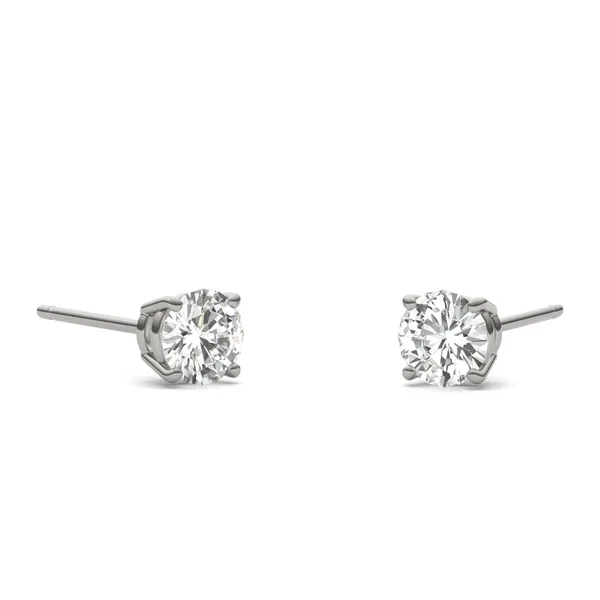 Round Brilliant Four-Prong Basket Stud