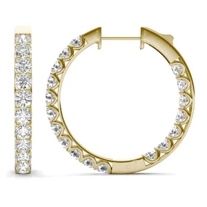 Bold Jenna Round Hoop Earrings image, 