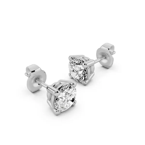 Round Stud Earrings