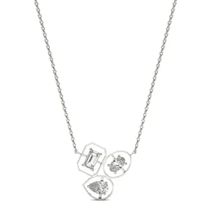 Three-Stone Geometric Pendant