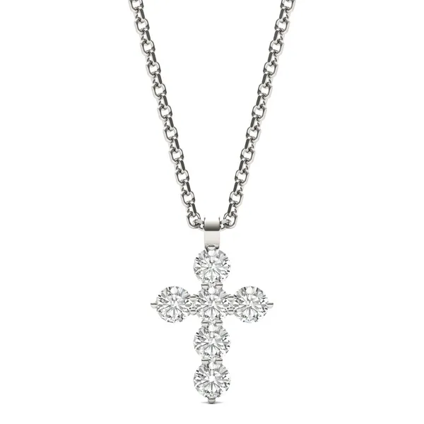 Shared Prong Cross Pendant (1/2 ct. tw.)